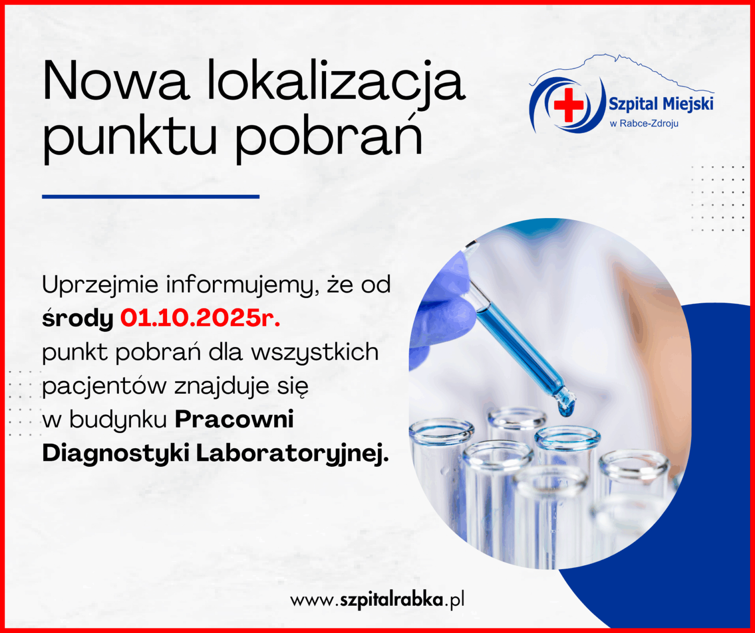 Nowa lokalizacja punktu pobrań
